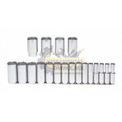 JUEGO DE DADOS, CUADRO 1/2PULG, SAE, RANGO TAMAÑO 3/8PULG A 1-1/2, 19 PZS PROTO J54101